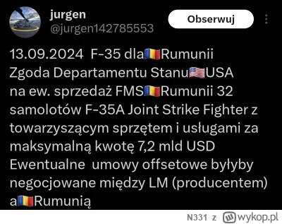 N331 - Kolejki na zakup F-35 oraz F-16 się wydłużają... Mijają miesiące, ba lata a u ...