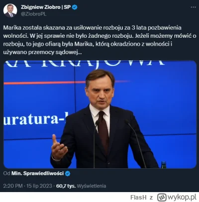 FlasH - Ale ogarniacie, że ten typ kieruje prokuraturą, która postawiła tej uśmiechni...