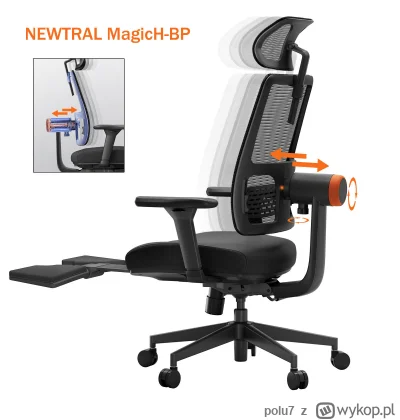 polu7 - Wysyłka z Europy.

[EU-CZ] Newtral MagicH-BP Ergonomic Chair with Footrest w ...