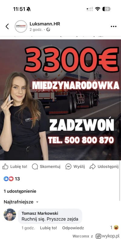 Warcomx - #zycietruckera #transport #heheszki #bekaztransa 


Kierowcy : Nie chcemy b...