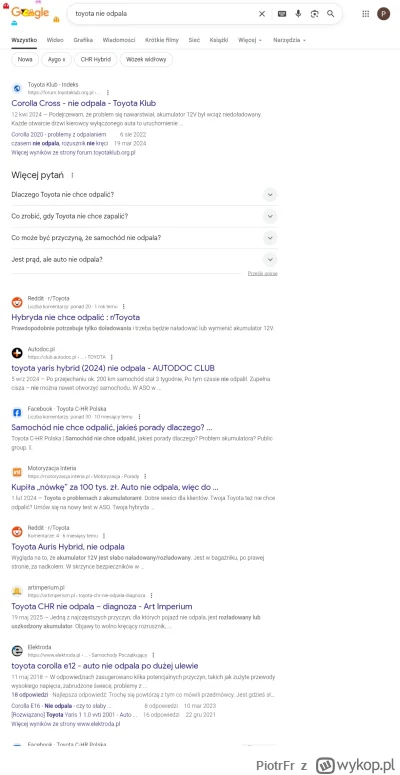 PiotrFr - @eSUBA94: ja im zawsze wtedy pokazuję wyniki z Googla czy forum zawalone ta...