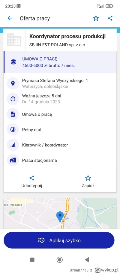 Urban7735 - I tak to się żyje poza IT za 4,5 koła brutto jako kierownik produkcji po ...