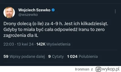 lronman - To ja idę spać, jak rano będą dolatywać to dajcie znać

#iran #izrael