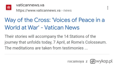 rocamoya - Jak Watykan wzywa do pokoju podczas drogi krzyżowej w Wielki Piątek? 
Staw...