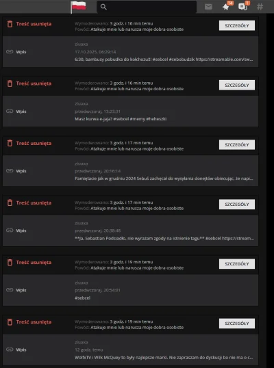 ziuaxa - 16 wpisów usuniętych #sebcel