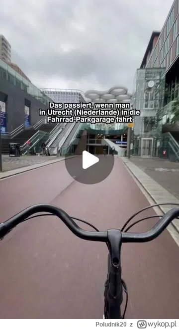 Poludnik20 - Podziemny parking rowerowy w Utrechcie w Holandii. Przy dworcu. Powiedz ...