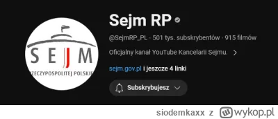 siodemkaxx - #sejm mamy 500k
Z tej okazji będzie specjal 13 grudnia, hołownia przetes...