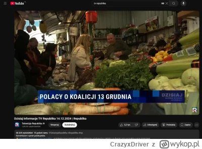 CrazyxDriver - Dobra pora wrócić po roku detoksu do TVPiS
#polityka #tvpis #tvrepubli...