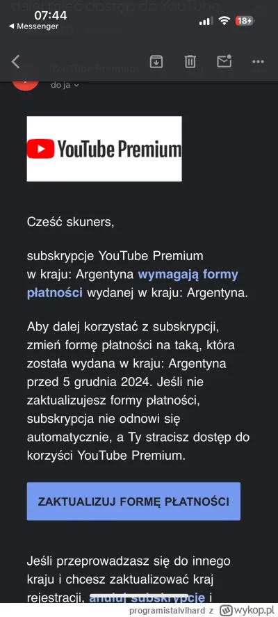 programistalvlhard - #youtube #youtubepremium dojechali i mnie