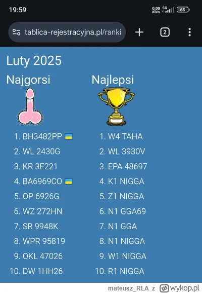 mateusz_RLA - #tablicerejestracyjne #heheszki