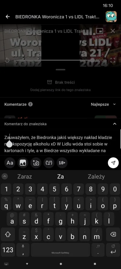 radziuxd - @bakehaus da się z tym coś zrobić? Nie da się trafić kursorem przed pierws...