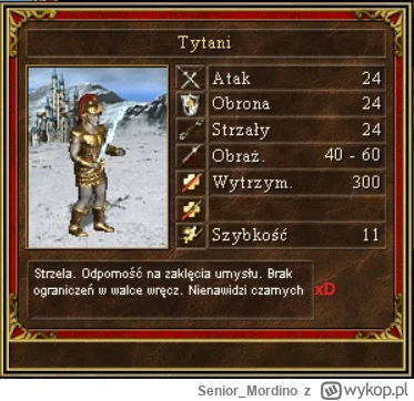 Senior_Mordino - Ja się identyfikuję jako tytan.