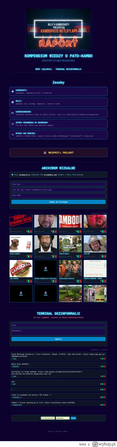 lskx - #raportzpanstwasrodka

Szanowni, zrobiłem w końcu duży update strony. Działa t...