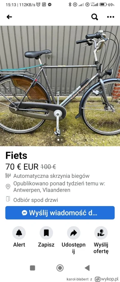 karol-blabert - @Nowy_Leszek to dokładnie ten rower,brat mi go nabył w Belgii dwa lat...