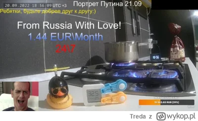 Treda - Pamiętacie jak rusek transmitował właczoną całą dobę kuchenkę gazową bo Europ...