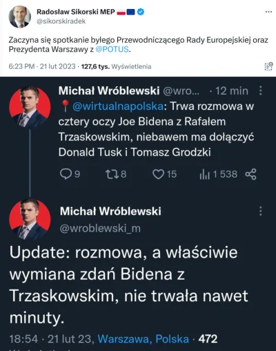 PanAlbert - Czemu się Peowskie trole nie chwalą spotkaniem Bidena z Tuskiem i Trzasko...