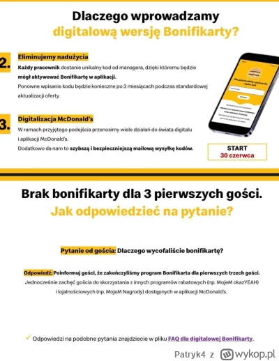 Patryk4 - Koniec bonifikarty w McDonalds. Tylko dla pracowników będzie w aplikacji. 
...