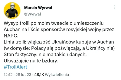 camil888 - @ArtBrut: według Marcina Wyrwała jesteś ruskim trolem gdy mówisz, że Ukrai...