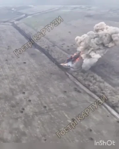 Trismus - Piękna eksplozja. Zniszczono orkom skład min i przy okazji BMP-2 .
#ukraina...