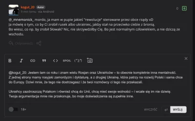 mnemonick - Nie lubię, gdy ktoś nie ma jaj, żeby skonfrontować się na forum, więc wkl...