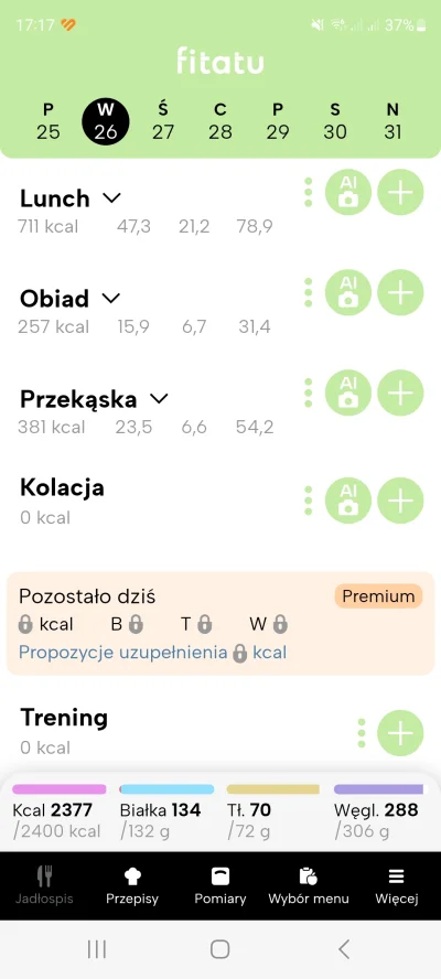 sossojowyjasny - #fitatu 
Propozycje uzupełnienia kalorii działa jakoś sensownie? Cza...