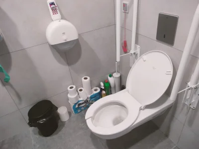 kitty-cat - Mamy w robocie Smart toilet I głupie wiaderko. Wiaderko dlatego że spuszc...