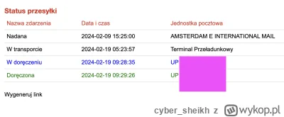 cyber_sheikh - Czekam na ważną przesyłkę z Holandii (nie, nie zioło XD) i widzę w tra...