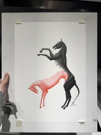 litr13 - #rysujzwykopem #sztuka  a w poprzednim bocian w tym stylu