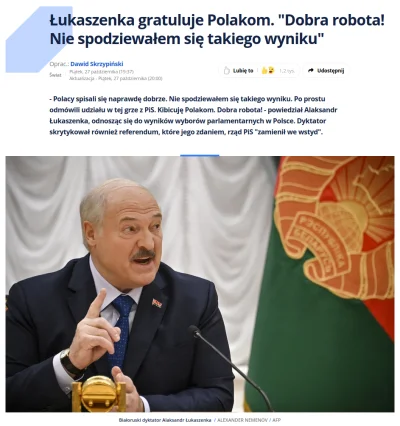 plat1n - Łukaszenka gratuluje P0lakom którzy nie brali udziału w referendum: