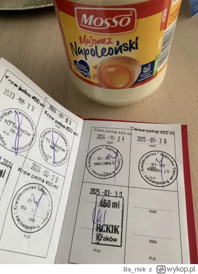 Ba_rtek - 185 340 - 450 = 184 890
Data donacji - 30.03.2025
Rodzaj donacji - krew peł...