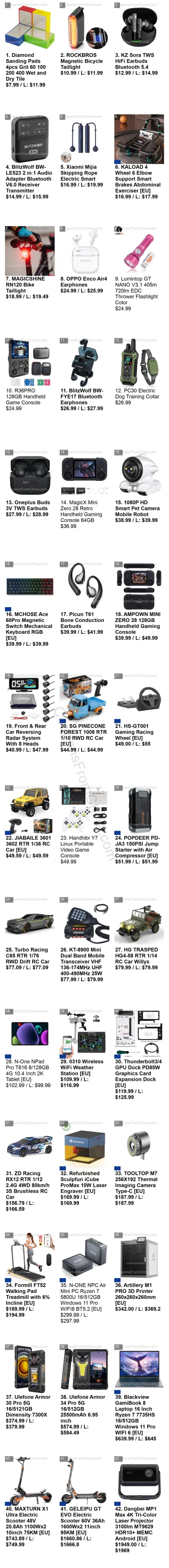 n_____S - Cześć #banggood - oto przedmioty, które wrzucałem na grupę/fanpage FB, Tele...