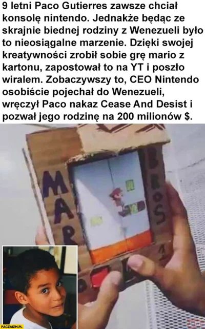 Luck_89 - O, to zupełnie jak ta historia z Nintendo. Lubię takie dobre zakończenia (｡...