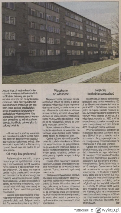 futbolski - Kto nie kupił mieszkania w #bialystok w 2001 roku za 3 tysiące niech pier...
