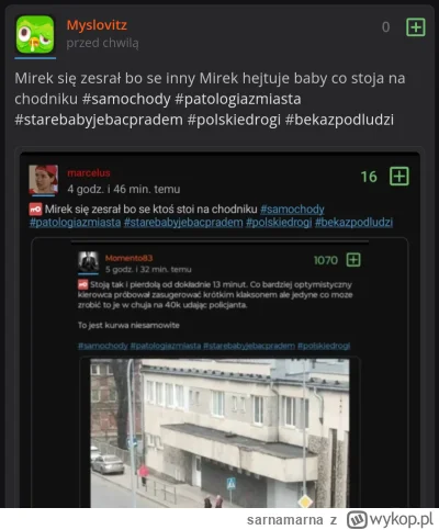 sarnamarna - @Myslovitz: Mirek informuje o Mirku co się zesrał bo se inny Mirek hejtu...