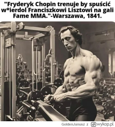 GoldenJanusz - skumajcie taką akcję. przyjeżdża sobie taki Chopin z Paryża do Warszaw...