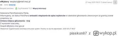 piaskun87 - >II tura chcę głosować z miejsca zamieszkania i w mObywatel mi to teorety...