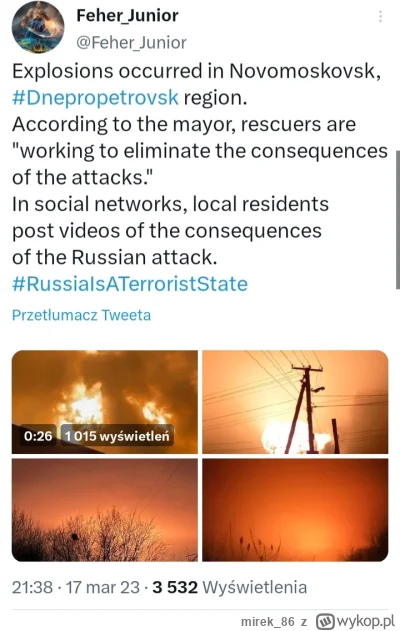 mirek86 - #ukraina 

podobno tylko skład paliwa nie amunicji 



https://twitter.com/...