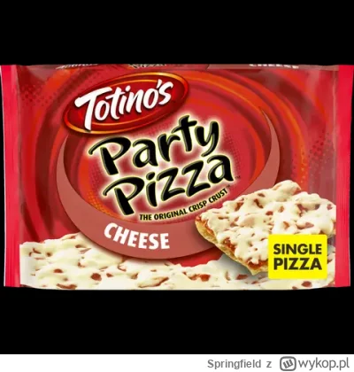 Springfield - Skład pizzy z USA, tyle chemii że ciekaw jestem czy to świeci w nocy

I...