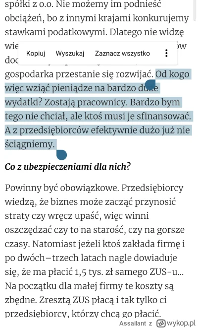 Assailant - >niskich podatków 

@PanMaglev: to już nie aktualne. Przynajmniej nie dla...