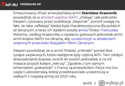 wshk - NATO wysyła w tajemnicy całe jednostki na Ukrainę ale aby ukryć straty w jedno...