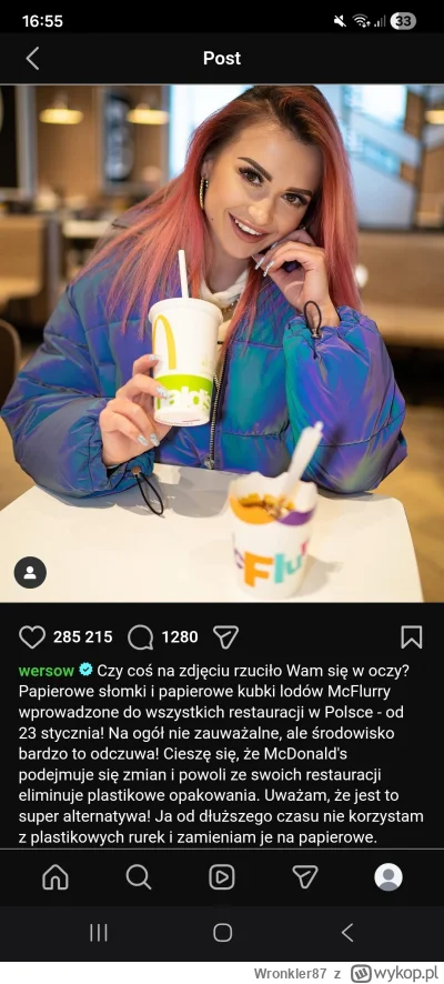 Wronkler87 - Wersow poleciała do fryzjera samolotem, bo i tak ten samolot by poleciał...