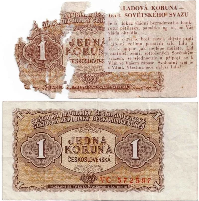 IbraKa - Mała ciekawostka dotycząca czechosłowackich banknotów - W wyniku reformy wal...