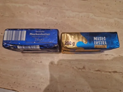 kasza332 - Masło polskie vs masło niemieckie. Znajdź 50 różnic.
#jedzenie