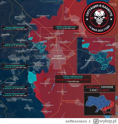 s.....s - W sumie nie za dużo odbili przy tym Bachmucie. Ruska mapka, ale zazwyczaj w...