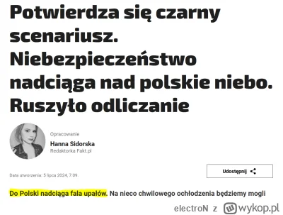 electroN - Nagłówki Faktu są wspaniałe ( ͡º ͜ʖ͡º) "Niebezpieczeństwo, czarny scenariu...