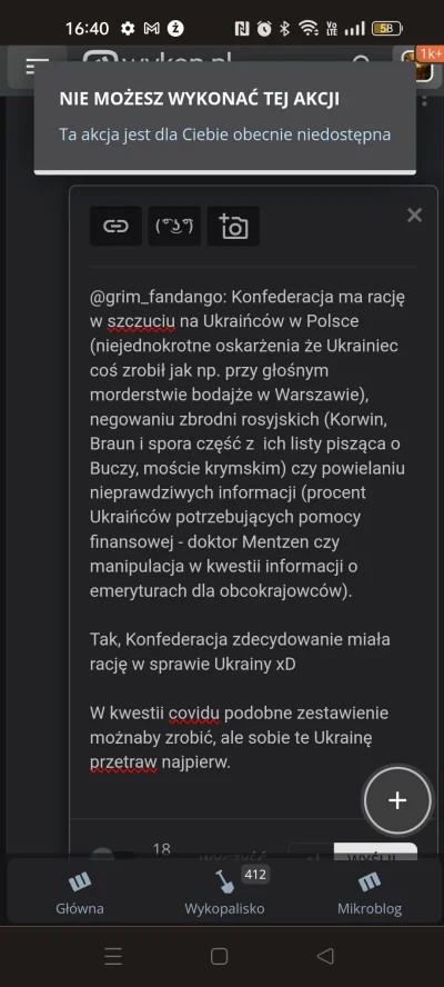 Wink - Odpisywanie konfiarzom kończy się tak jak na screenie. Ile to ja już czasu zma...