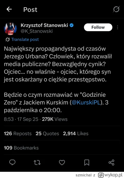 szmichal - Zaczynamy wybielanie. Stanowski to coraz bardziej obrzydliwy typ. #kanalze...