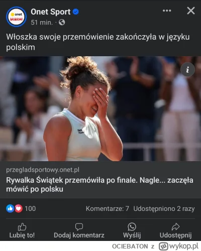 OCIEBATON - Zaraz sobie zwalę konia ktoś zza granicy mówi po polsku ja #!$%@?

#tenis