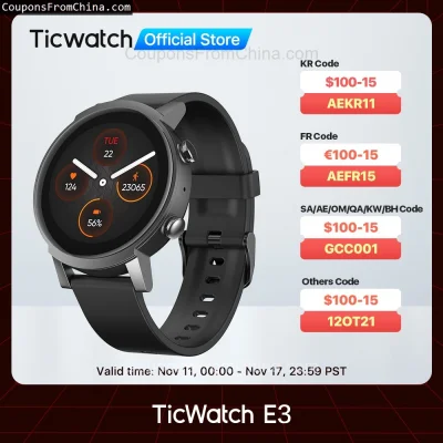 n____S - ❗ Ticwatch E3 Wear OS Smart Watch [EU]
〽️ Cena: 116.59 USD (dotąd najniższa ...