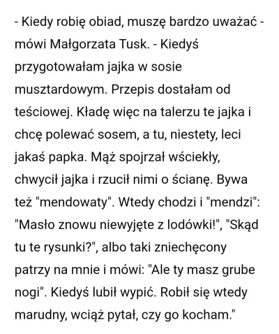 K.....o - Coś pedziała? Tusk? Donald na pewno by czegoś takiego nie zrobił, przecież ...